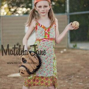 Matilda Jane Floral Pinafore Style Dress Size 6